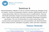 Seminar 6 Electrochemistry. Modes of red-ox reaction ...