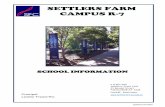 School Information Booklet 2020 - SETTLERS FARM SCHOOLS