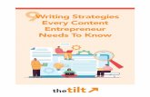 9 Writing Strategies Every Content Entrepreneur Needs To Know