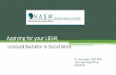 Applying for your LBSW,