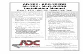 AD-202 / ADG-202DR ML-202 / MLG-202DR Installation Manual