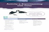 Activity 5: Experimenting with water