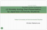Online Conference L2 Anxiety during Oral Presentation by ...