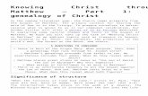 Knowing Christ through Matthew — Part 1: The genealogy of ...
