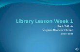 Library Lesson Week 1