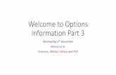 Welcome to options information part 3