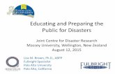 Educating and Preparing the Public for Disasters