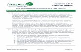 ASPEN Version 10.0 Release Notes - chartersoftware.com