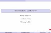 Ethnobotany. Lecture 10 - msu.ru