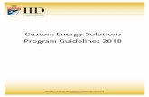 Custom Energy Solutions Program Guidelines 2018