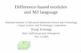 Difference-based modules and MJ language