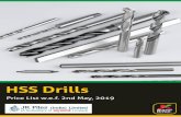 (Price List) HSS Drills 052019 - Gokul Traders