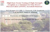 High Rate Strain Testing of High-Strength Graphite as a ...
