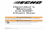 Operator’s Manual CS-620P Chain Saw