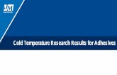 Cold Temperature Research Results for Adhesives