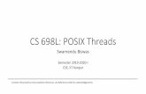 CS 698L: POSIX Threads