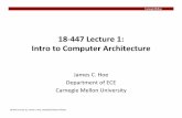 18 447 Lecture 1: Intro to Computer Architecture