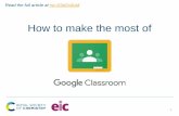 How to make the most of Google Classroom - RSC Education