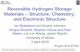 Reversible Hydrogen Storage Materials - Structure ...