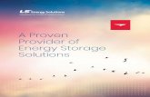 A Proven Provider of Energy Storage Solutions