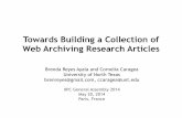 Towards Building a Collection of Web Archiving Research ...
