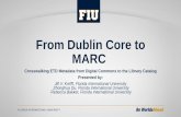 From Dublin Core to MARC - Georgia Southern University