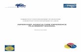 SUPERVISED AGRICULTURE EXPERIENCE PLACEMENT MANUAL