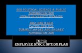 TOPIC: employee stock option plan - Jiwaji