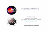 Anisotropy in the CMB - cosmologist
