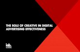 THE ROLE OF CREATIVE IN DIGITAL ADVERTISING EFFECTIVENESS