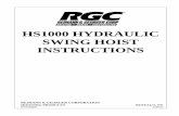 HS1000 HYDRAULIC SWING HOIST INSTRUCTIONS