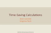 Time-Saving Calculations