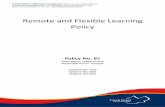 Remote and Flexible Learning Policy