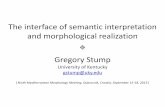 The interface of semantic interpretation and morphological ...
