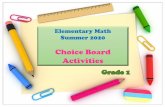 Choice Board Activities - School Webmasters
