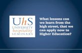 What lessons can we learn from the high street, that we ...