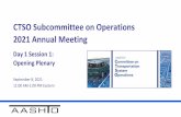 CTSO Subcommittee on Operations 2021 Annual Meeting
