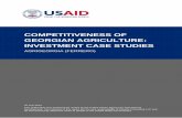 competitiveness of GeorgiaN Agriculture: Investment Case ...