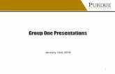 Group One Presentations