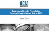 Supplemental Investor Presentation Earnings Release ...