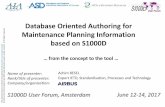 Database Oriented Authoring for Maintenance Planning ...
