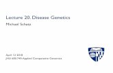 Lecture 20. Disease Genetics