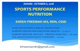AOASM -OCTOBER 6, 2018 SPORTS PERFORMANCE NUTRITION