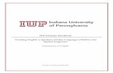 IUP Graduate Handbook Teaching English to Speakers of ...