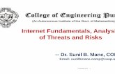 Internet Fundamentals, Analysis of Threats and Risks