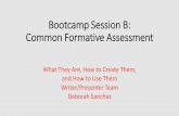 Bootcamp Session B: Common Formative Assessment
