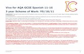 Viva for AQA GCSE Spanish 11-16 3 year Scheme of Work: Y9 ...