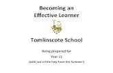Becoming an Effective Learner - Tomlinscote School