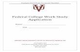 Federal College Work Study Application