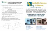 Roll Out Awning Walls Erection Instructions